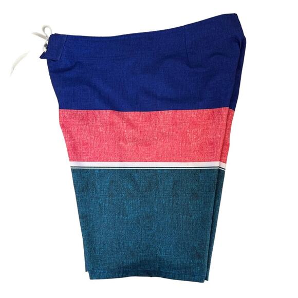 Old Navy Swim Trunks Color Block Boardshorts Mens Size 34 Lace Up California 10" - Picture 11 of 12